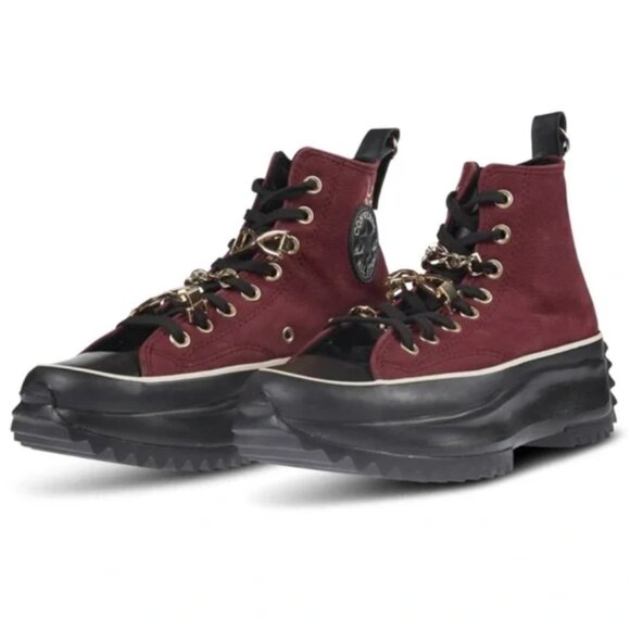 Converse Run Star Hike Platform Ox Bordeaux Gold Sneakers Shoes Casual Size 8.5 - Picture 8 of 8